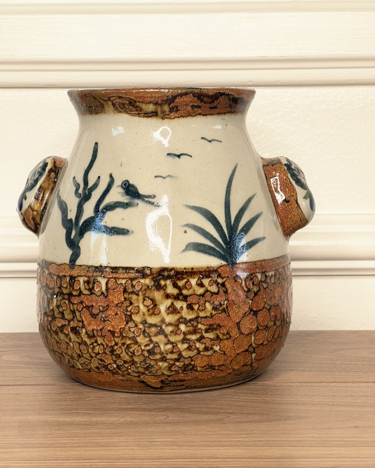 Hand-Painted Owl Vase
