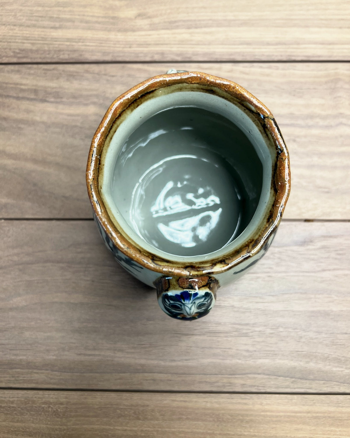 Hand-Painted Owl Vase