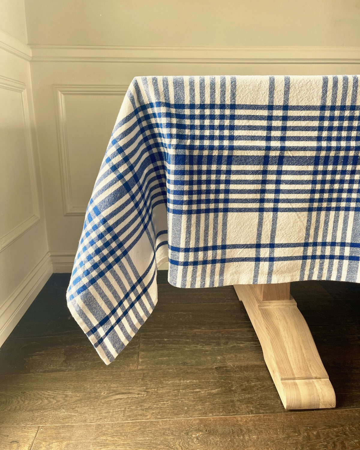 Blue Check Tablecloth