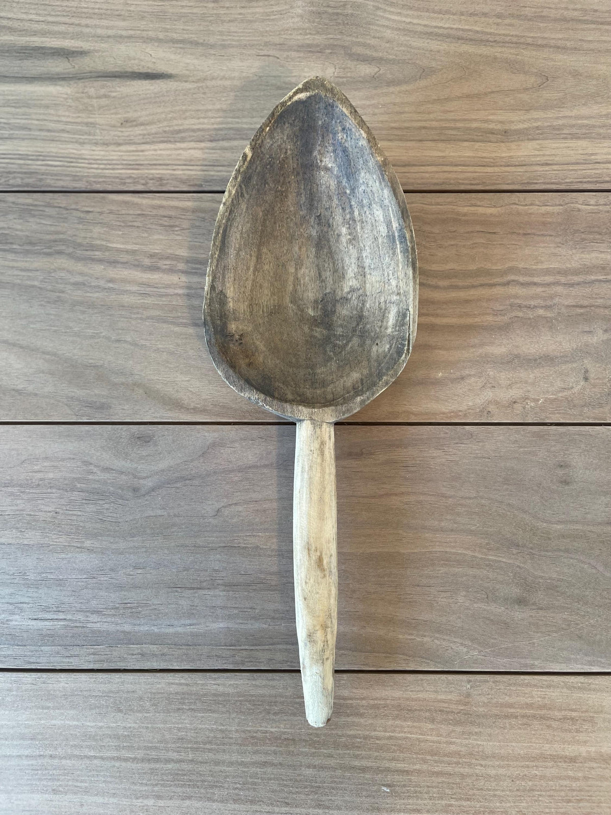 Antique Hand-Carved Wooden Paddle Board