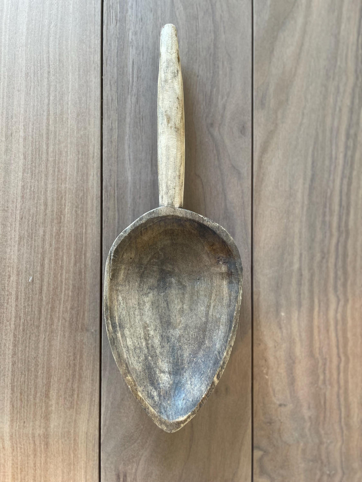 Antique Hand-Carved Wooden Paddle Board
