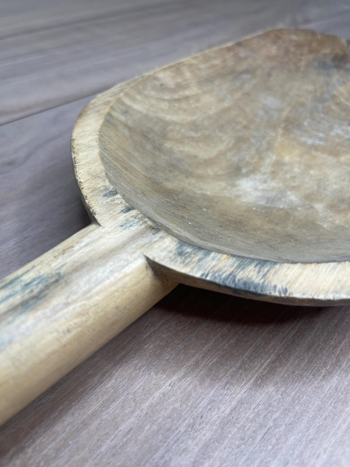 Antique Hand-Carved Wooden Paddle Board