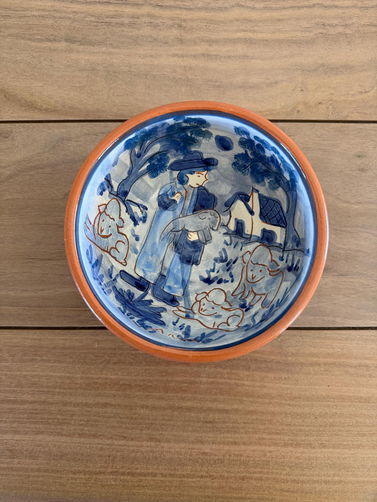 Hand-Painted Portuguese Ceramic Bowl