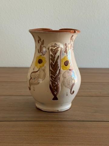 Hand-Painted Portuguese Ceramic Pitcher