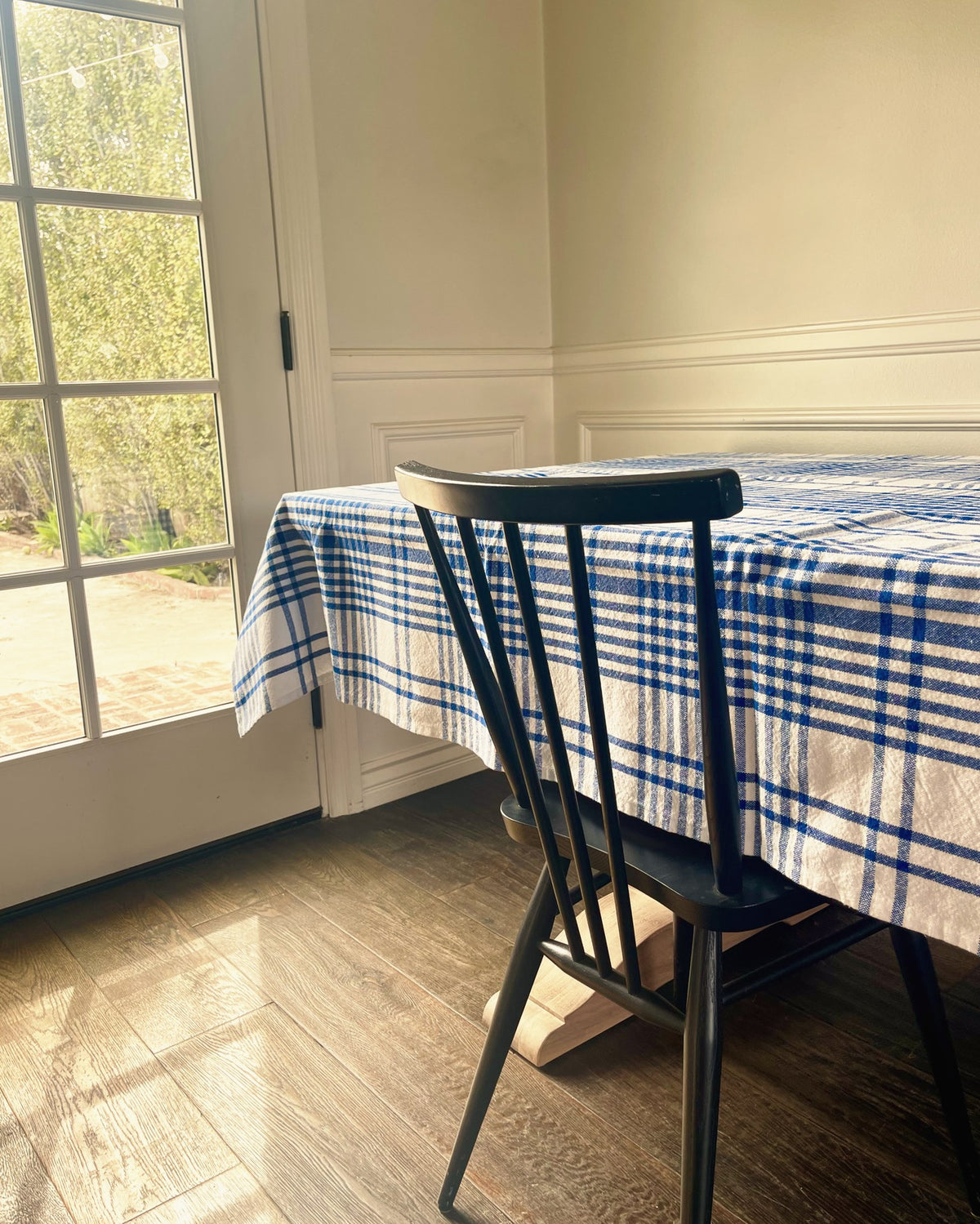 Blue Check Tablecloth