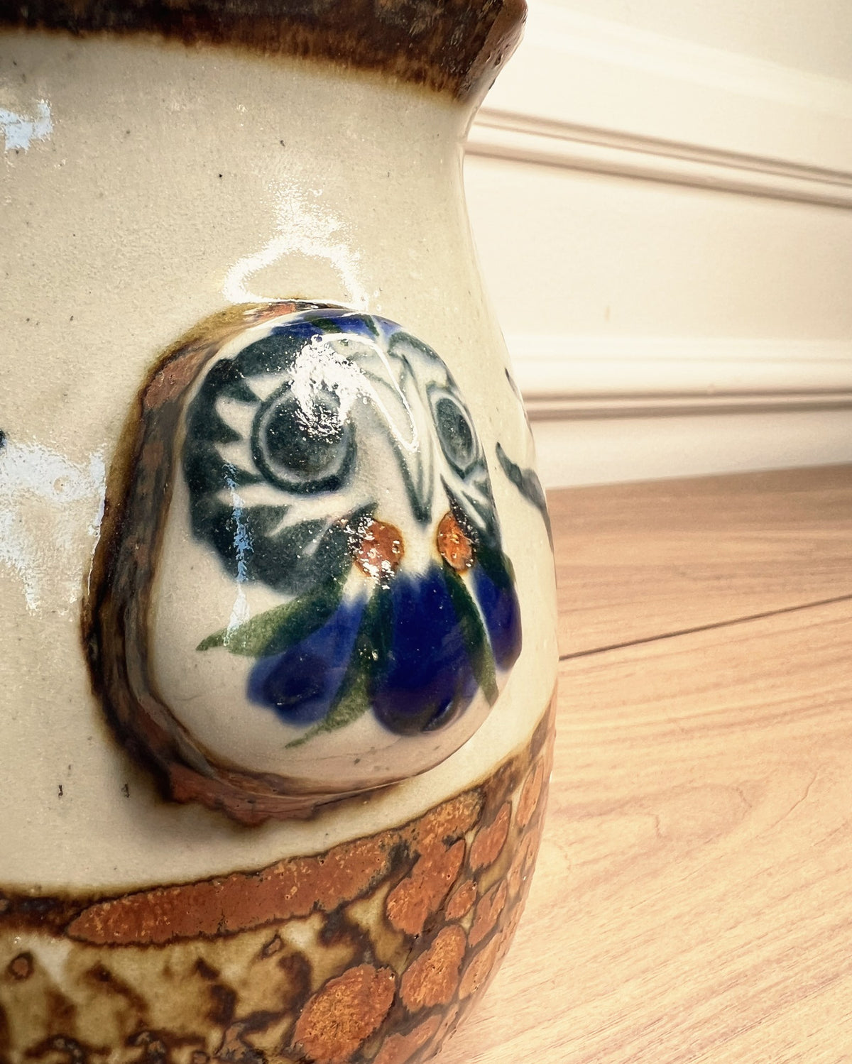 Hand-Painted Owl Vase