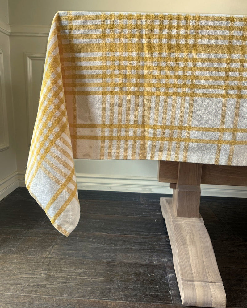 Yellow Check Tablecloth