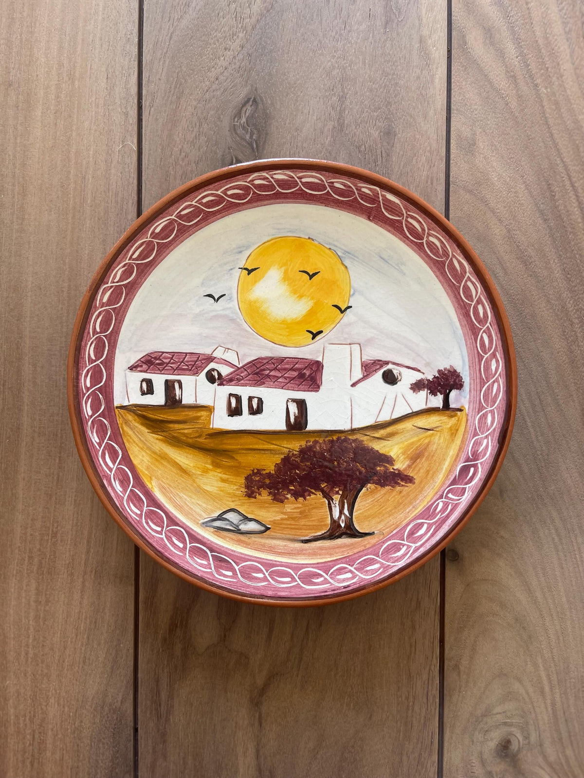 Small Hand-Painted Portuguese Landscape Plate