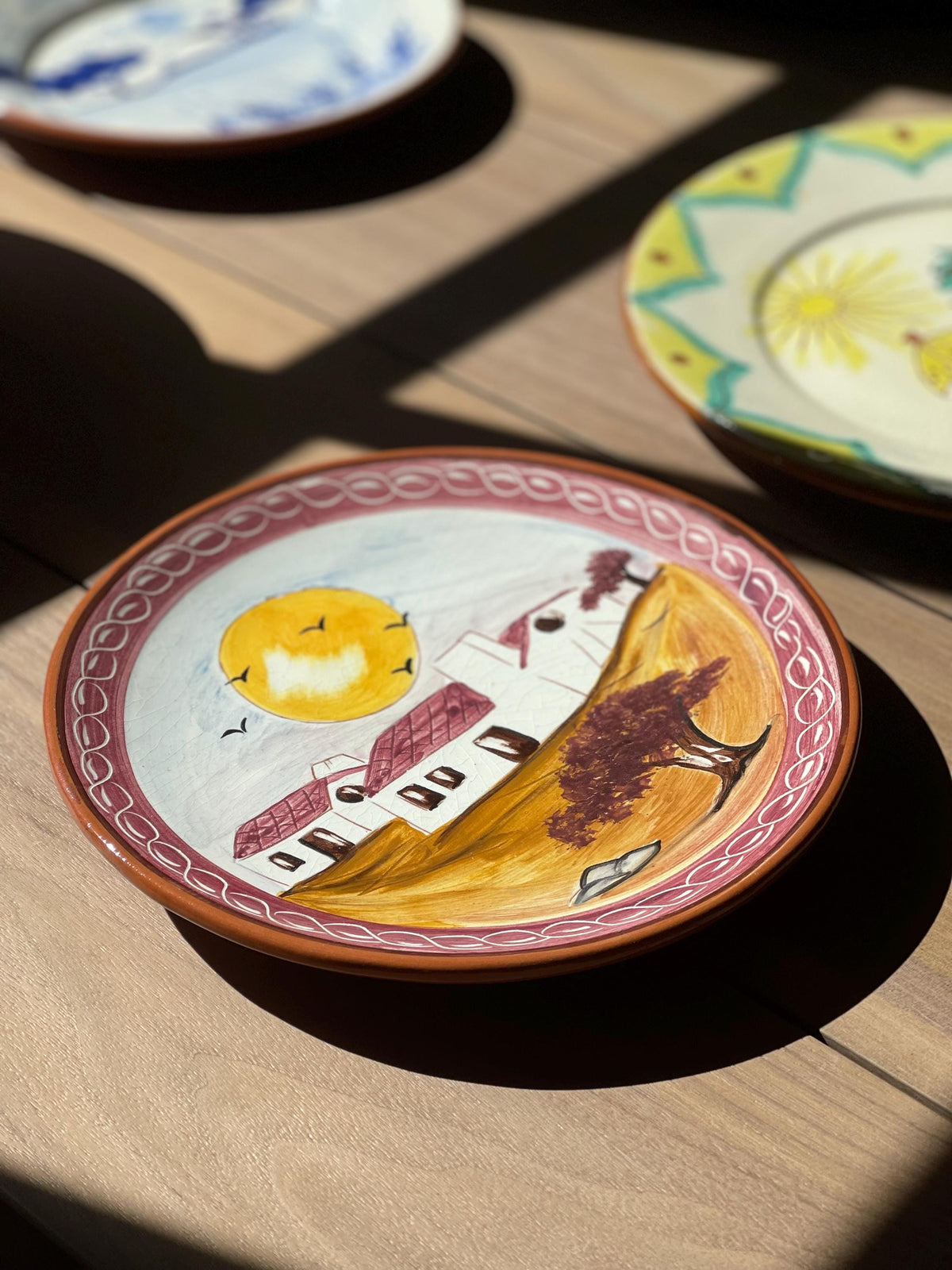 Small Hand-Painted Portuguese Landscape Plate