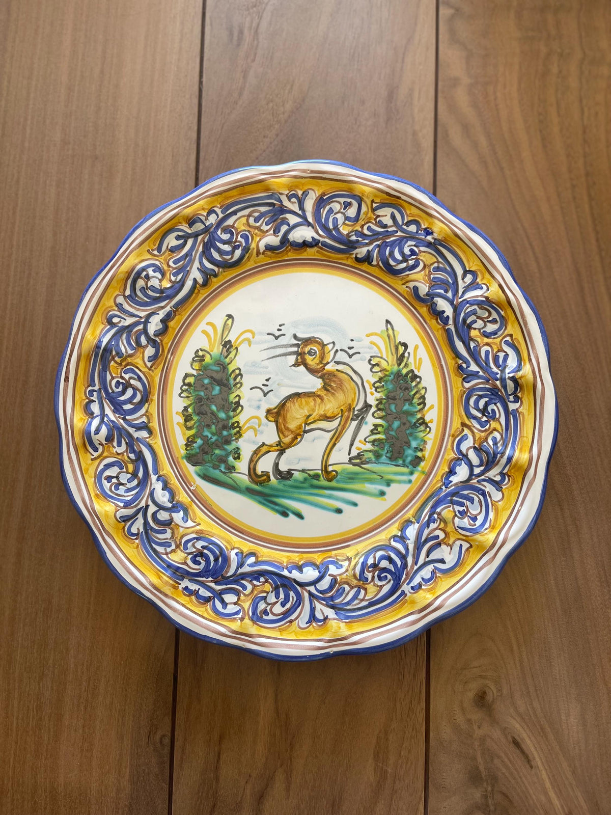 Hand-Painted Spanish Ceramic Plate