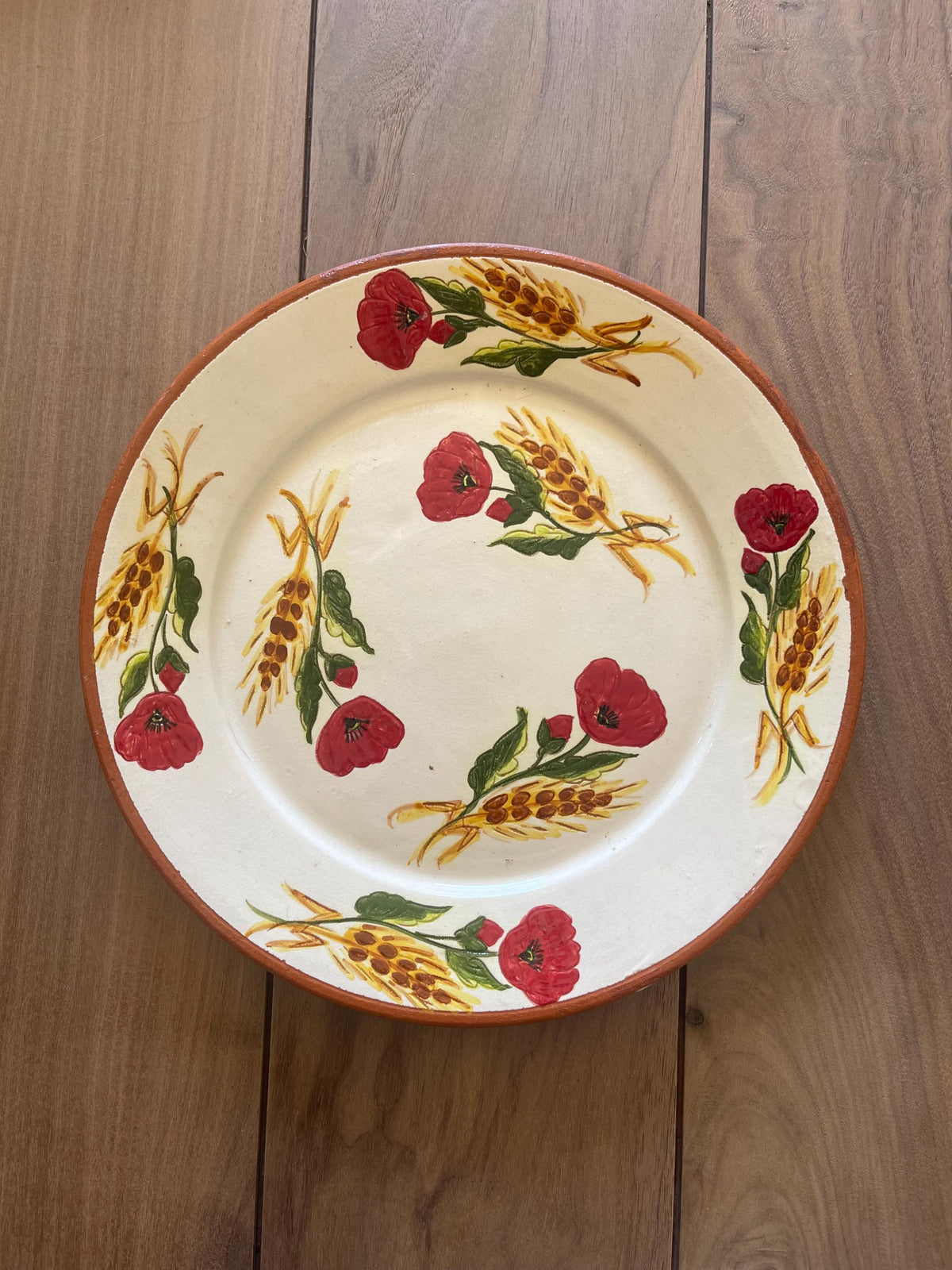 Poppy Wheat Plate