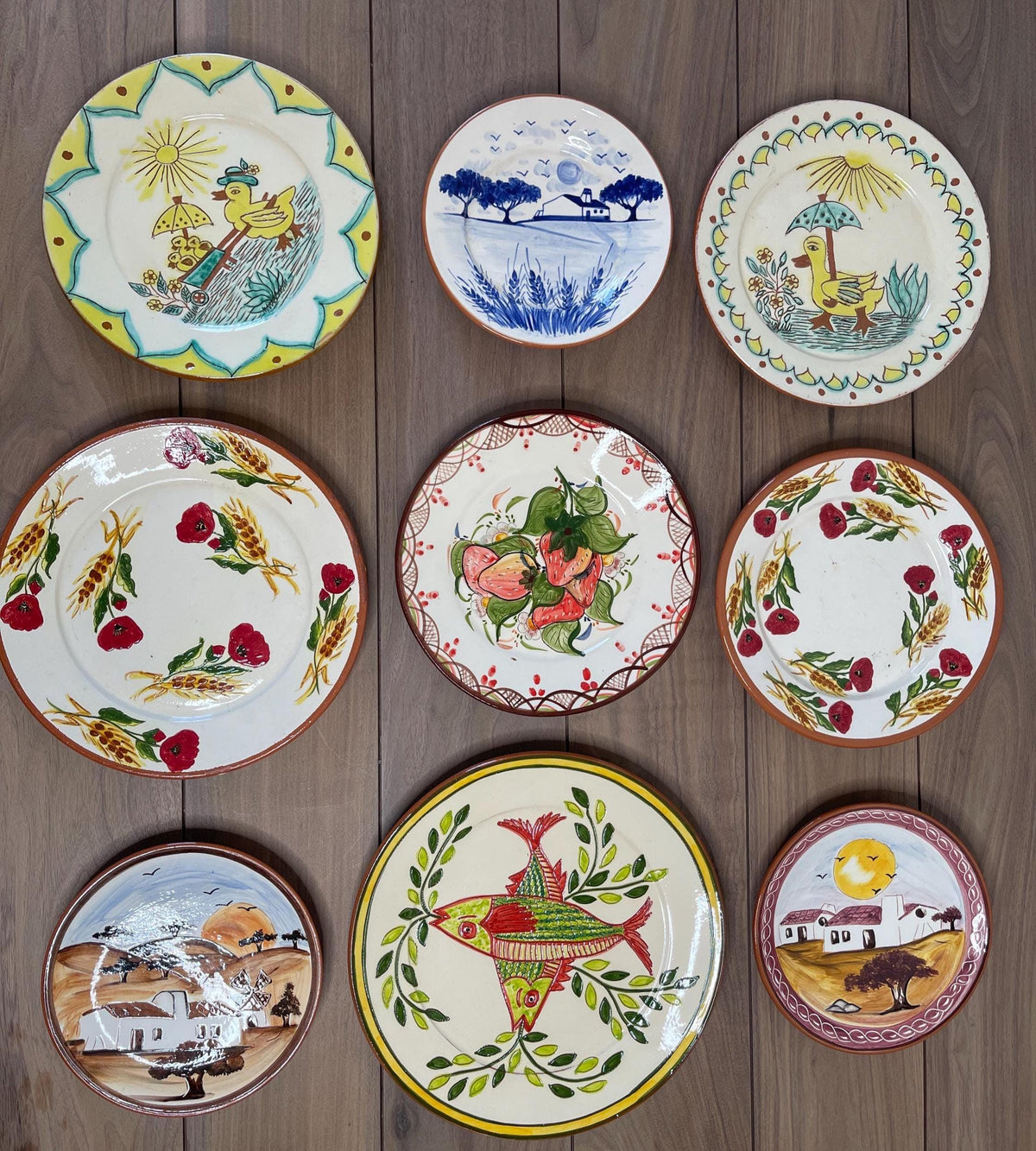 Vintage Hand-Painted Ceramic Plate