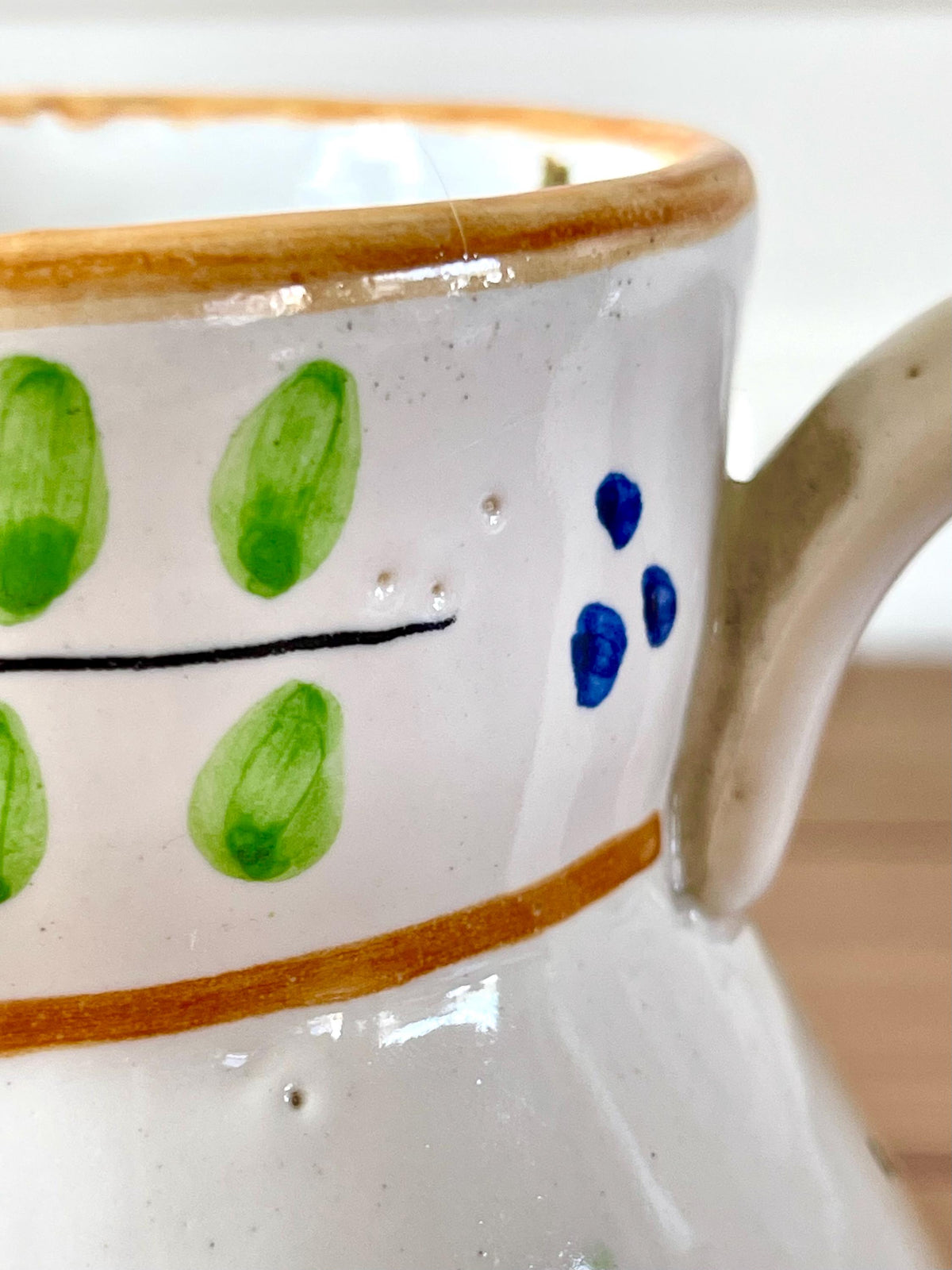 Hand-Painted Spanish Ceramic Pitcher