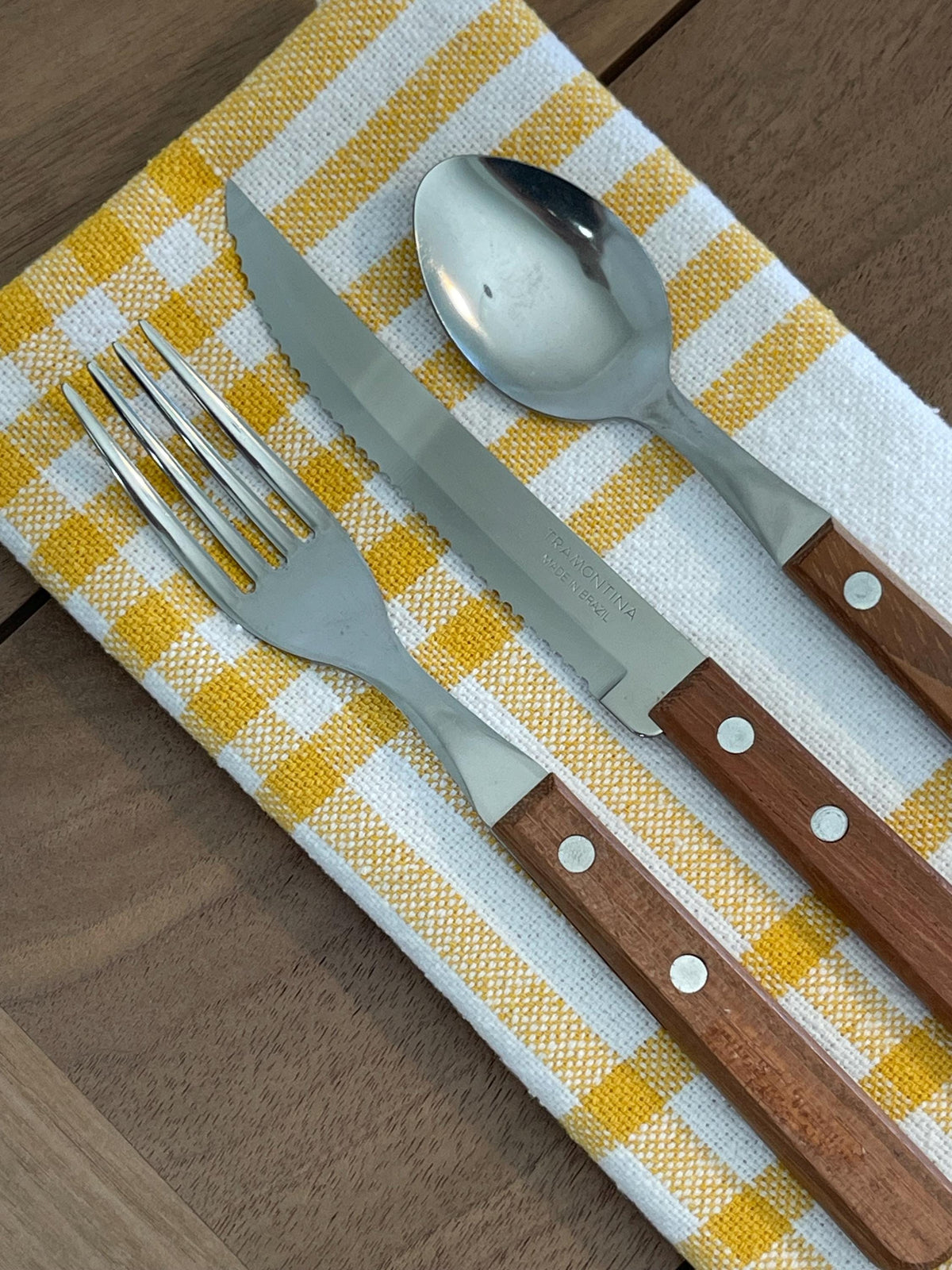 Wood Handle Flatware Set