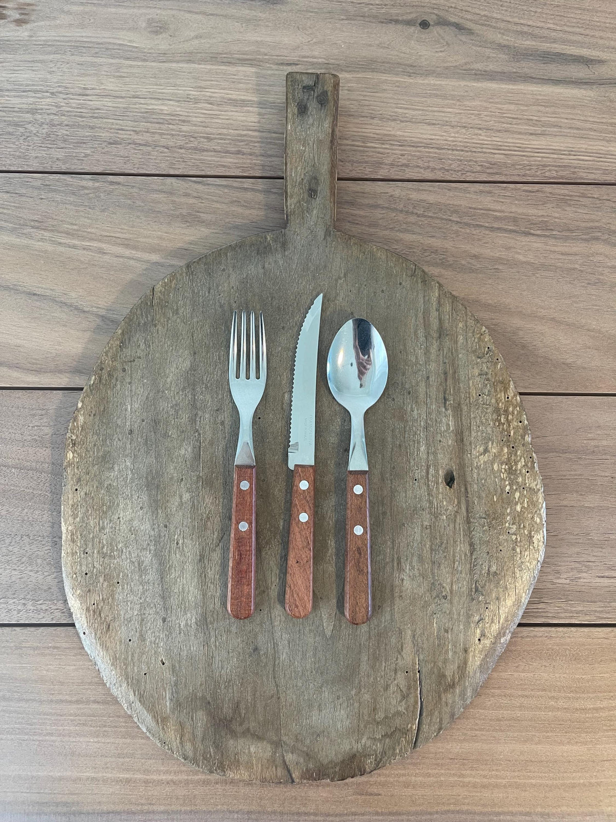 Wood Handle Flatware Set