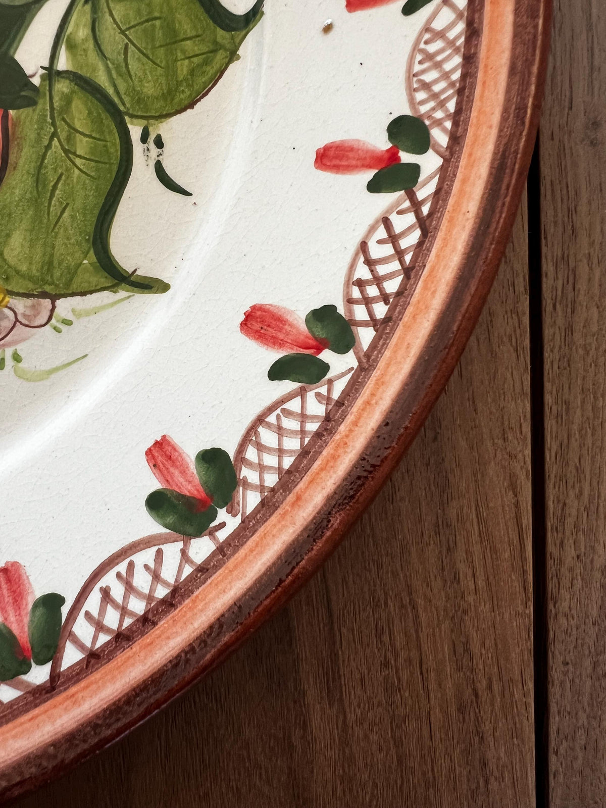 Hand Painted Strawberry Ceramic Plate