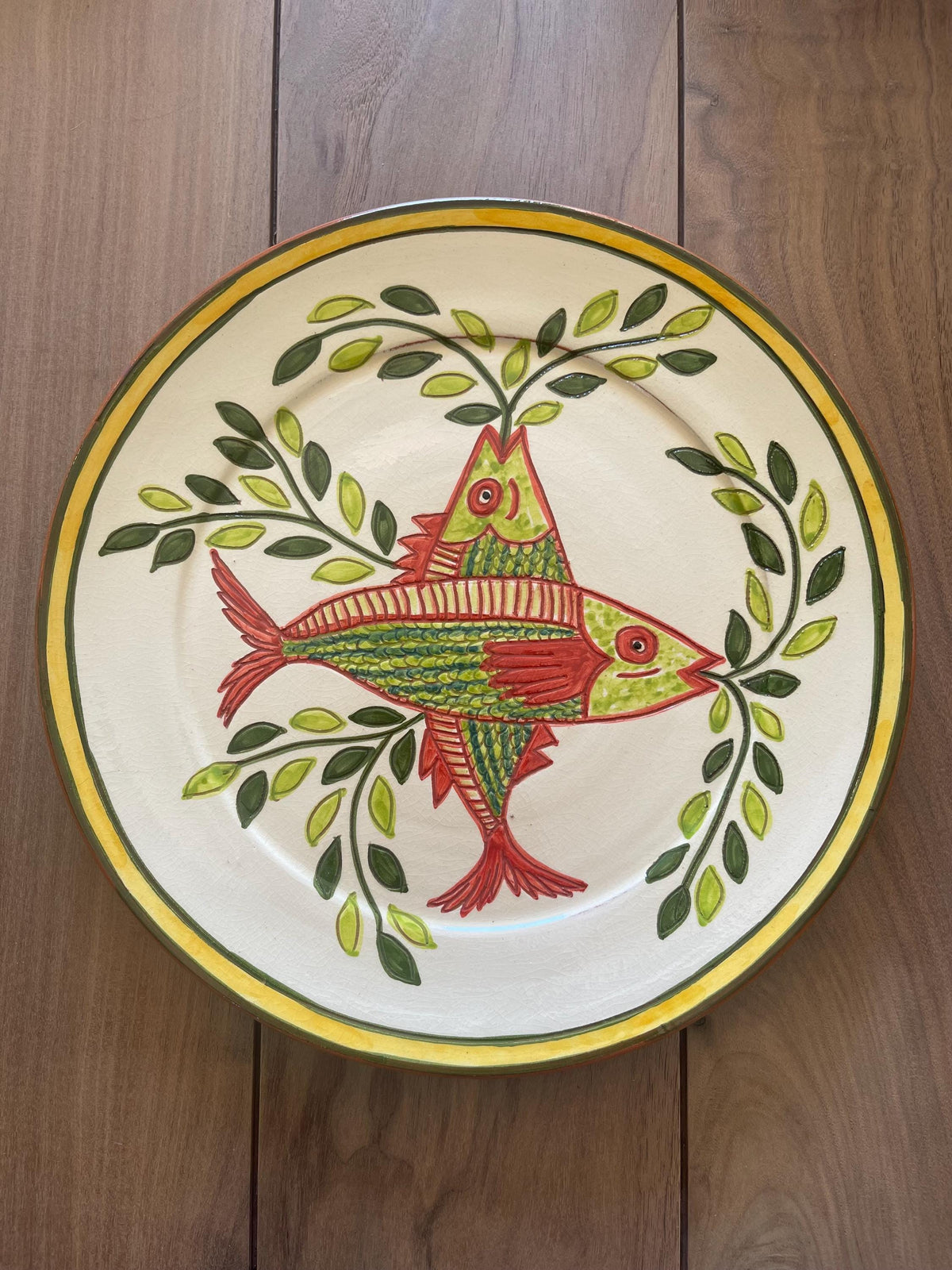 Hand Painted Corval Ceramic Plate