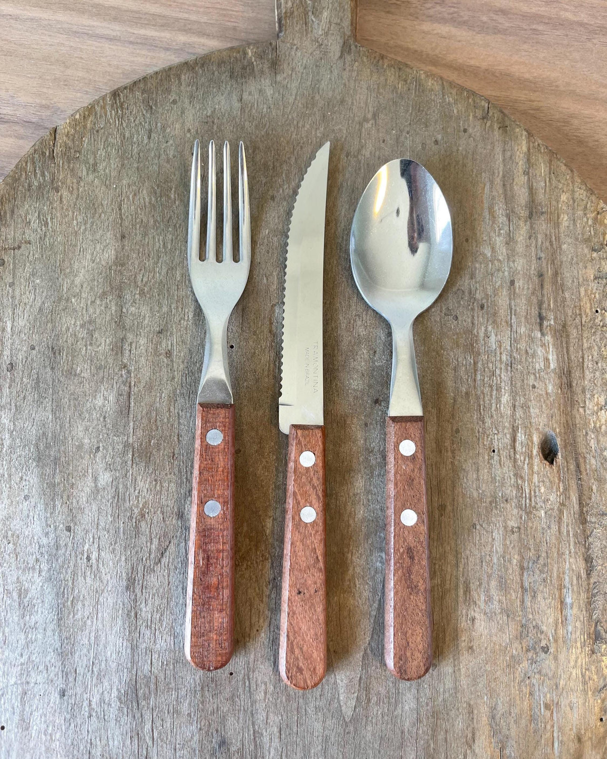 Wood Handle Flatware Set