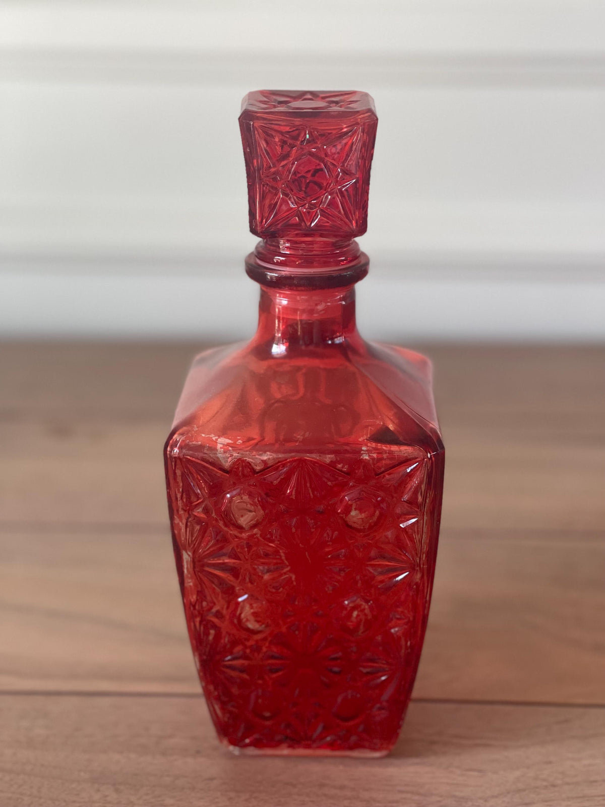 Vintage Ruby Glass Decanters