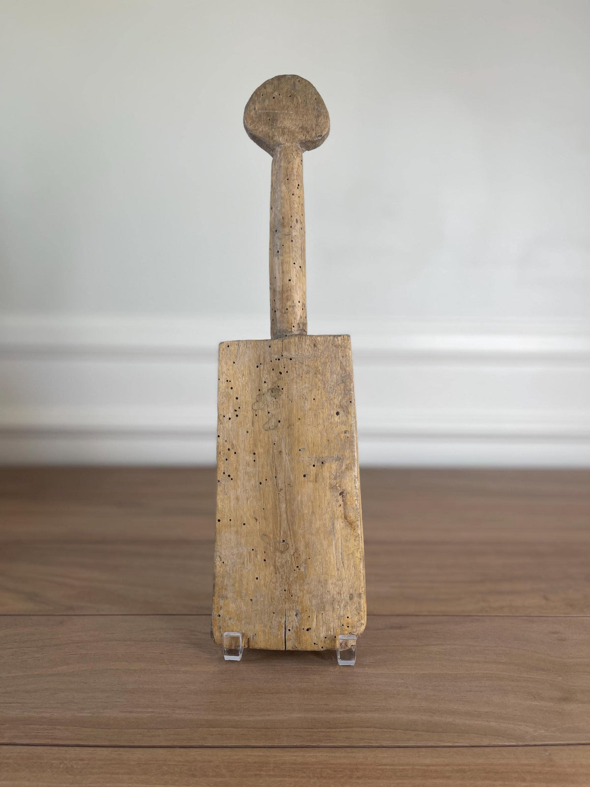 Antique Hand Carved Wooden Paddle Board