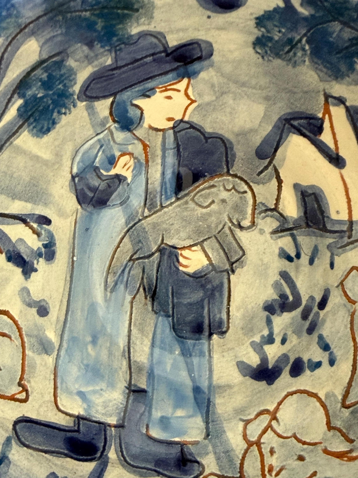 Hand-Painted Portuguese Ceramic Bowl