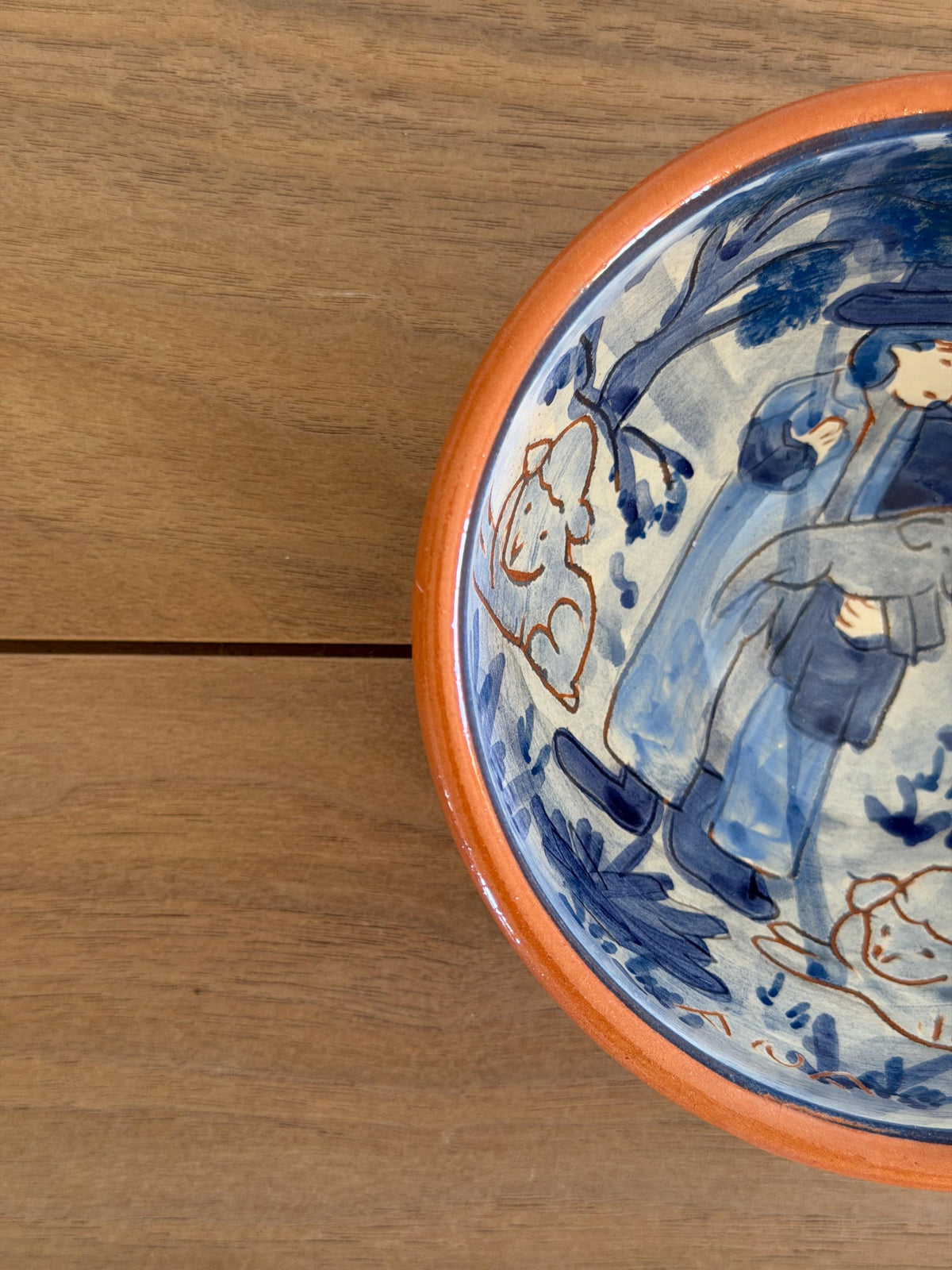 Hand-Painted Portuguese Ceramic Bowl