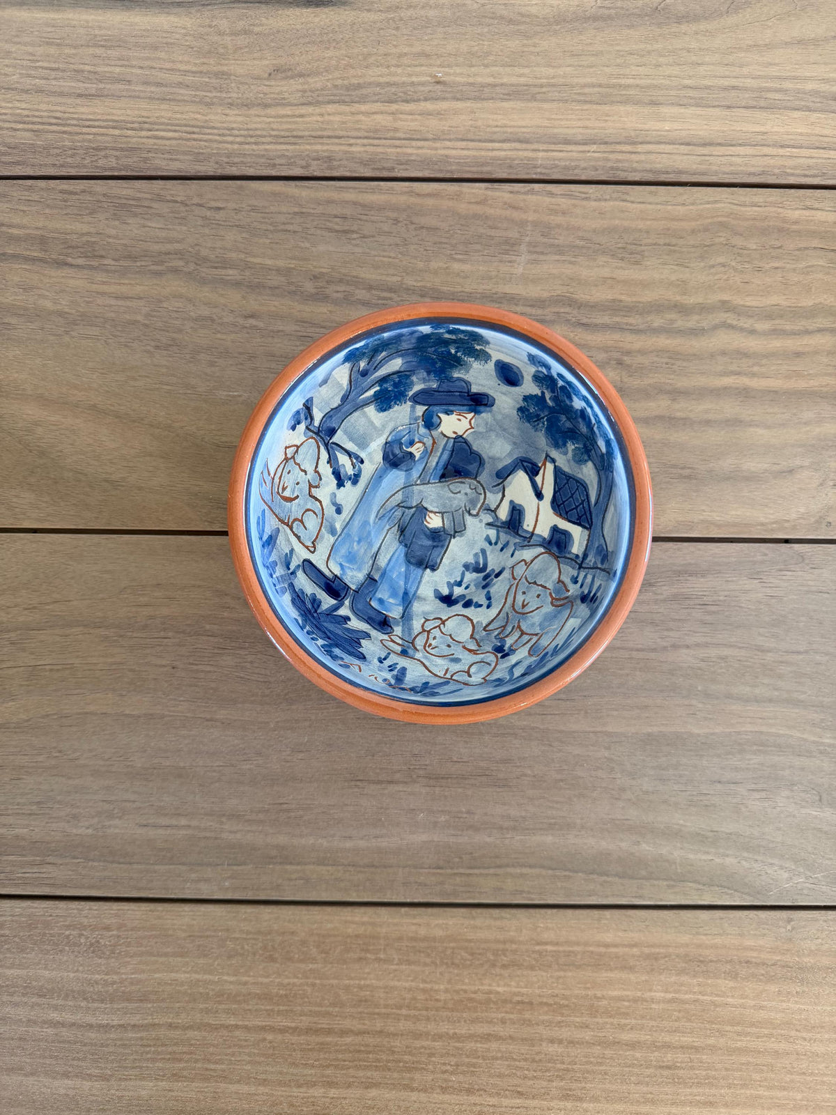 Hand-Painted Portuguese Ceramic Bowl