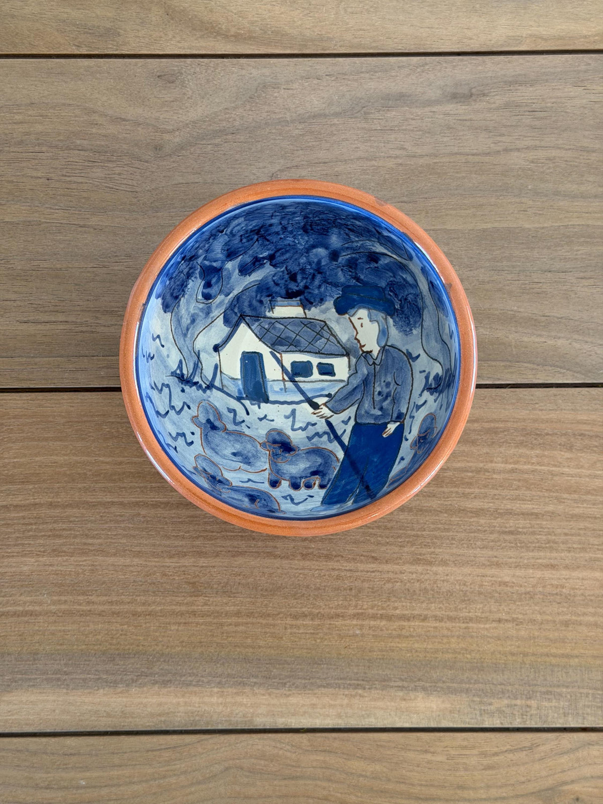 Hand-Painted Portuguese Ceramic Bowl