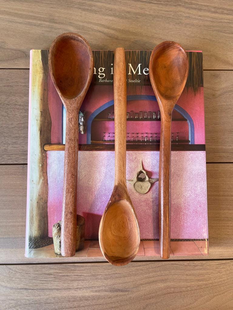 Hand-Carved Serving Spoon
