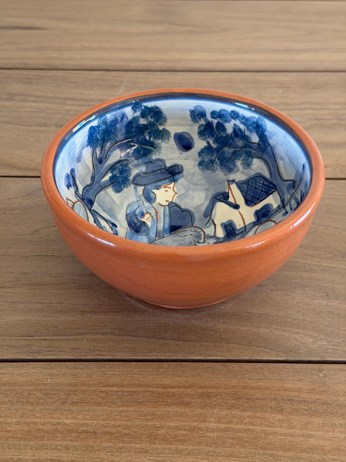 Hand-Painted Portuguese Ceramic Bowl