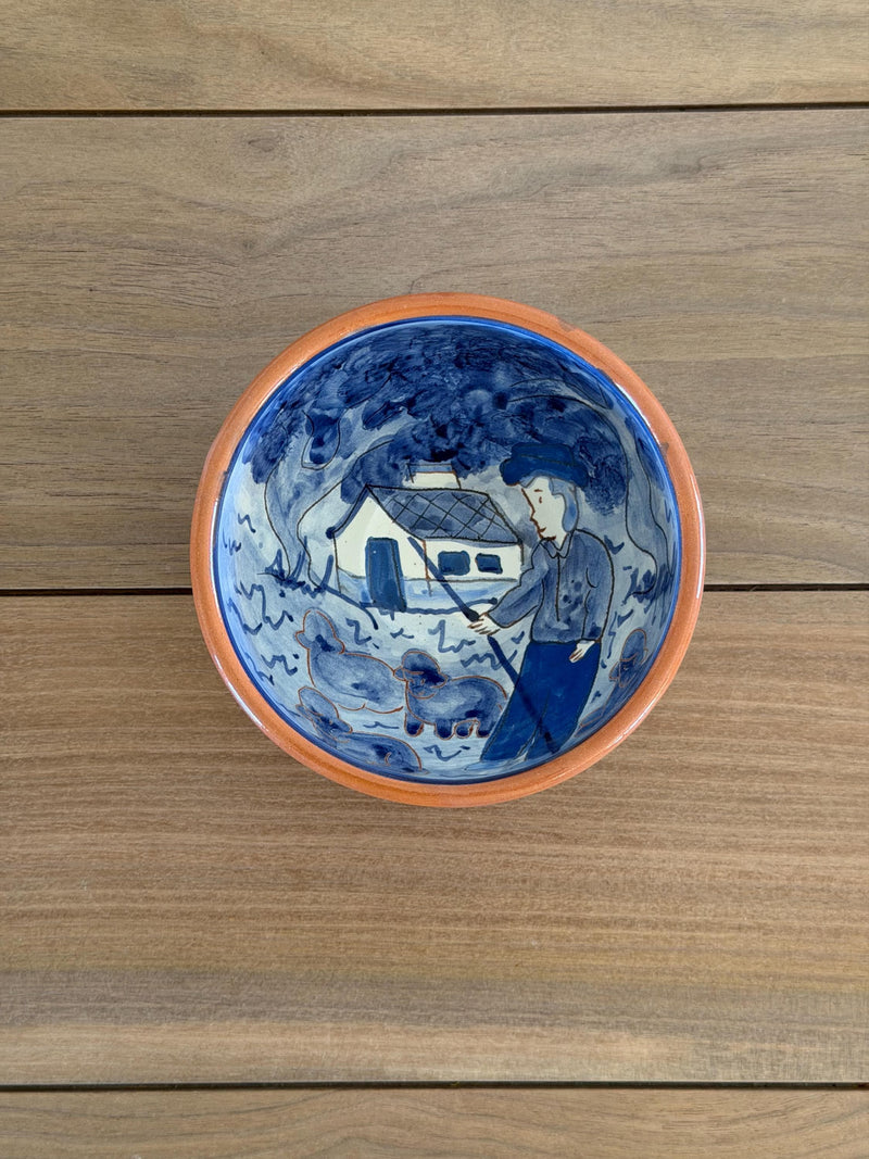 Hand-Painted Portuguese Ceramic Bowl
