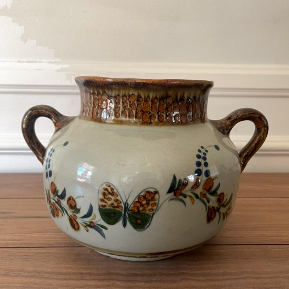 Double-Handled Folk Vase