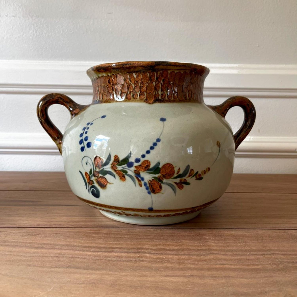 Double-Handled Folk Vase