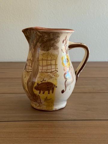 Hand-Painted Portuguese Ceramic Pitcher