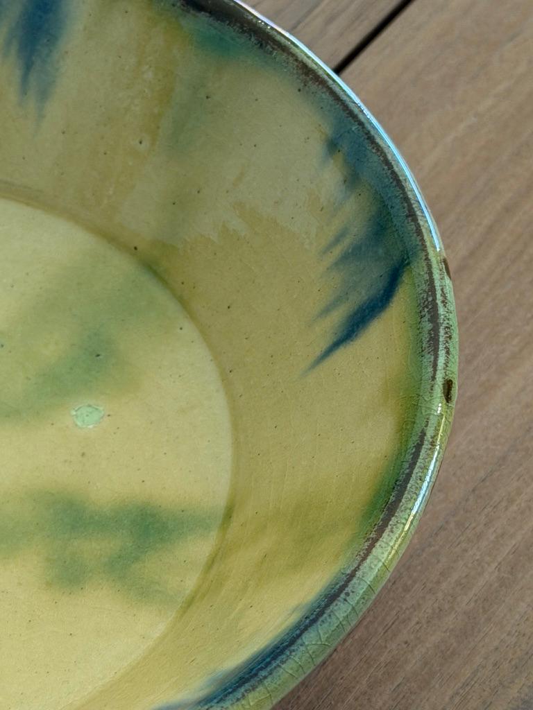 Vintage Hand-Painted Ceramic Serving Bowl