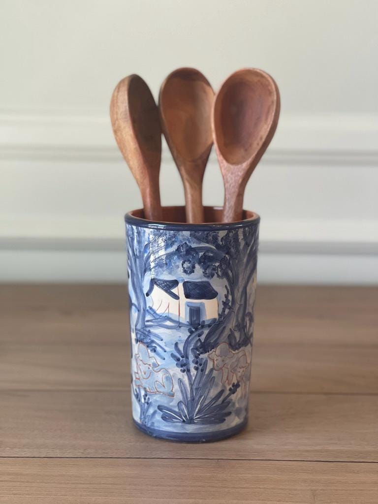 Hand-Carved Serving Spoon