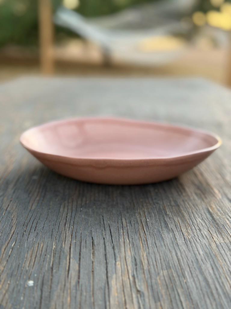 French Rose Stoneware Deep Plate