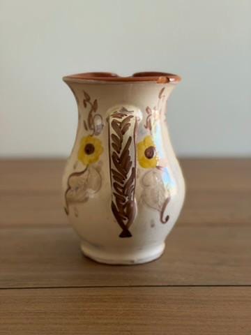 Hand-Painted Portuguese Ceramic Pitcher