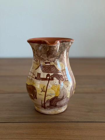 Hand-Painted Portuguese Ceramic Pitcher